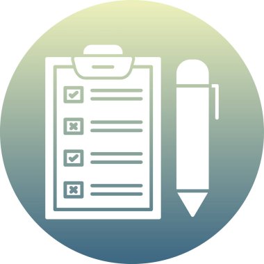 Kontrol listesi simgesi vektör illüstrasyonu