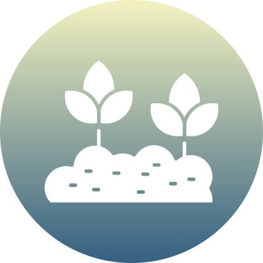 Bitkiler. Web simgesi basit illüstrasyon