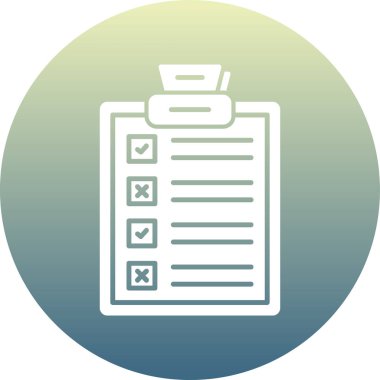 Kontrol listesi simgesi vektör illüstrasyonu