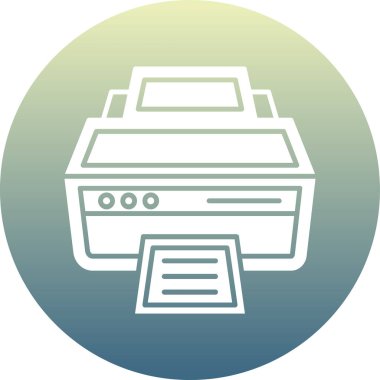 Yazıcı. Web simgesi basit illüstrasyon