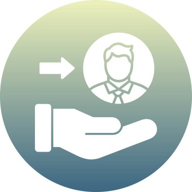 Çemberdeki insanın vektör simgesi