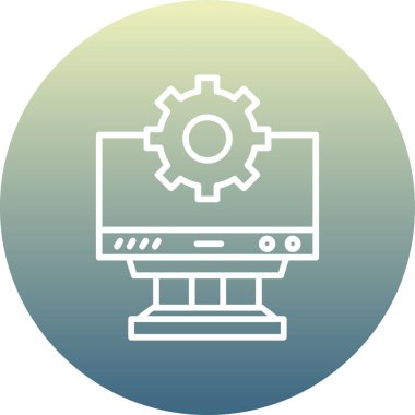 dişli simgesinin vektör illüstrasyonu