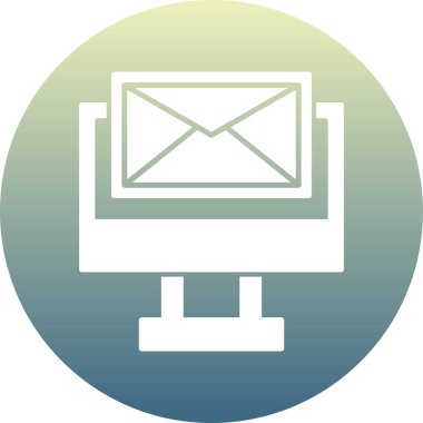 Moda biçimi izole edilmiş arkaplanda e- posta simgesi