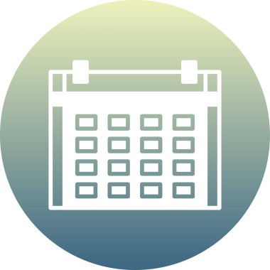 Takvim. Web simgesi basit illüstrasyon