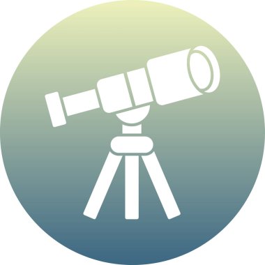 Teleskop. Web simgesi basit illüstrasyon