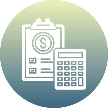 Hesap makinesi simgesi. Basit resimleme