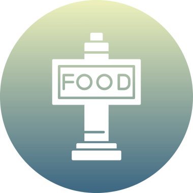 Gıda Web ikonu vektör illüstrasyonu