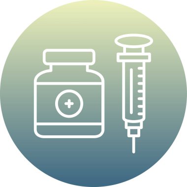 Şırınga simgesinin vektör illüstrasyonu