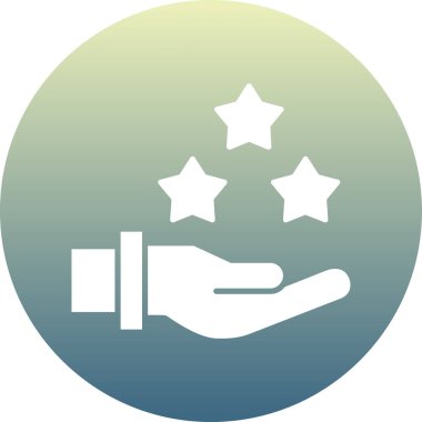 Yıldızlı el. vektör simgesi