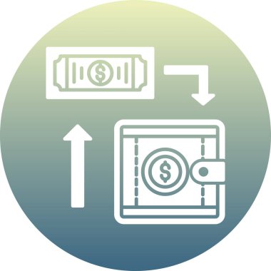 Vektör çizim dolar işareti simgesi