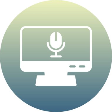 mikrofon simgesi vektör illüstrasyonu