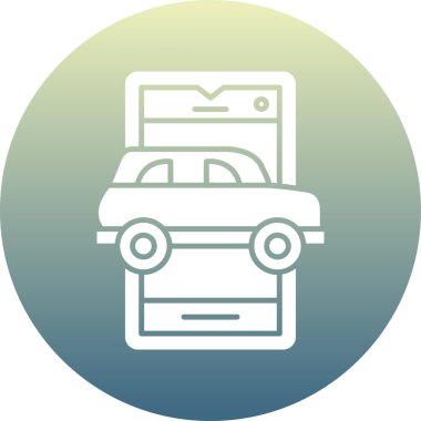 - Araba. Web simgesi basit illüstrasyon