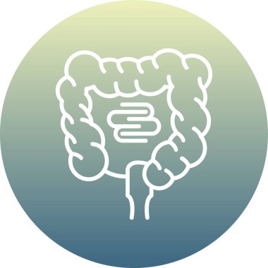 bağırsak simgesinin vektör illüstrasyonu