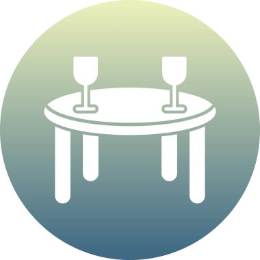 Masa. Web simgesi basit illüstrasyon