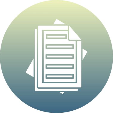 belge simgesi vektör illüstrasyonu