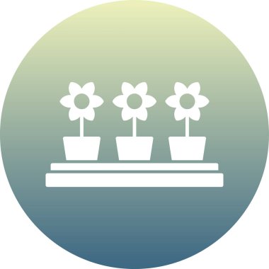 Çiçekler. Web simgesi basit illüstrasyon