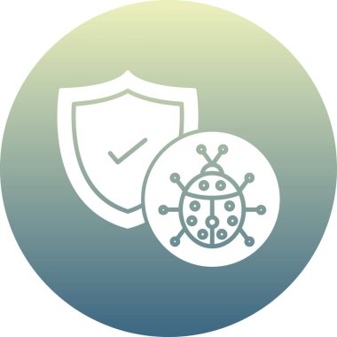 Modern b 'nin vektör çizimi simge virüsünden yoksun