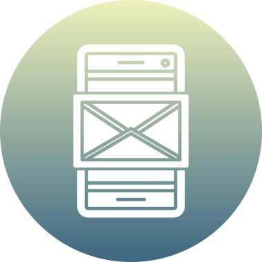 Benzersiz Posta Vektörü Kabartma Simgesi