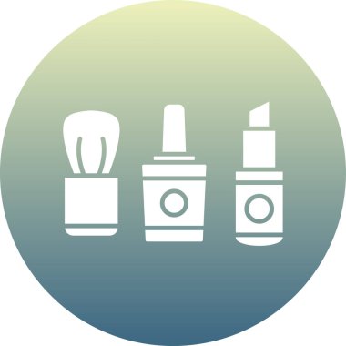 güzellik kozmetik simgeleri daire vektörü