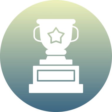 ödül kupa simgesi, vektör illüstrasyon tasarımı