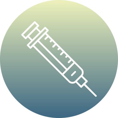 Şırınga ağ simgesi, vektör, illüstrasyon