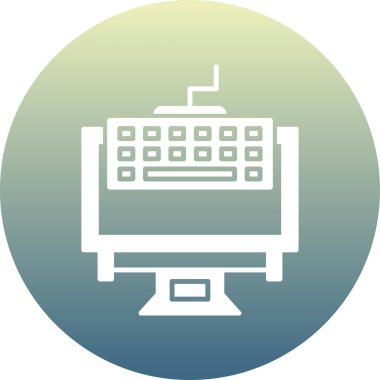 Monitör. Web simgesi basit illüstrasyon