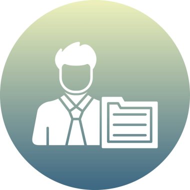 Müdür bey. Web simgesi basit illüstrasyon