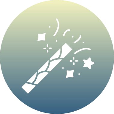 Havai fişekler. Web simgesi basit illüstrasyon