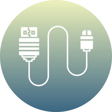 Kablo. Web simgesi basit illüstrasyon