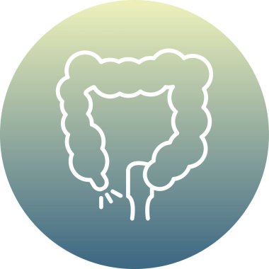 Güzel bağırsak kabartma vektör simgesi