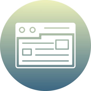 tarayıcı pencere simgesi vektör illüstrasyonu