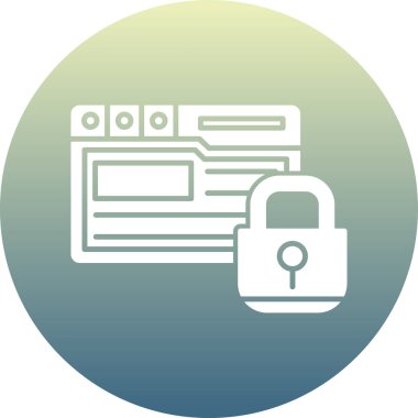 Ağ simgesi. Web güvenliği simgesi için basit bir illüstrasyon