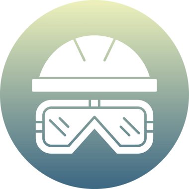 Kask simgesi, vektör illüstrasyonu