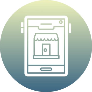 Para simgesi ve vektör illüstrasyonlu akıllı telefon