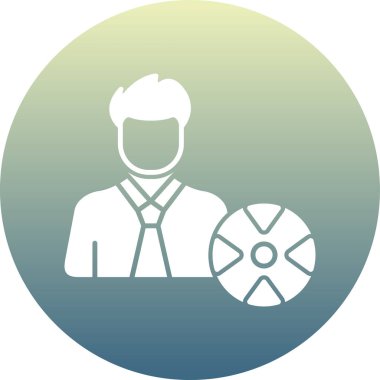 İHA 'sı olan bir adamın vektör simgesi