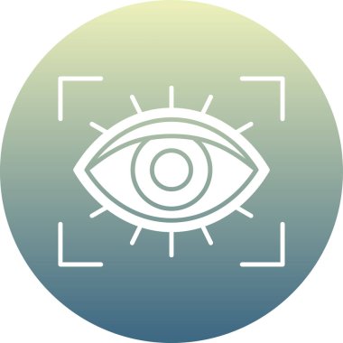 Bir göz simgesinin vektör illüstrasyonu