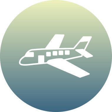 Moda tarzında izole edilmiş uçak simgesi