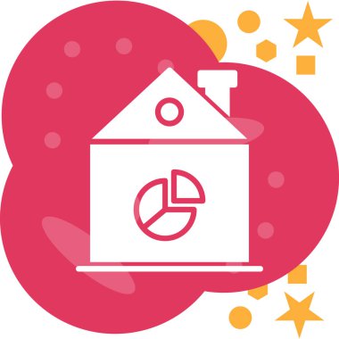 Ev. Web simgesi basit illüstrasyon