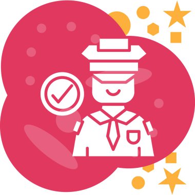 Rozet. Web simgesi basit illüstrasyon