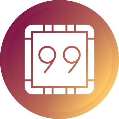 909 simgesi modern, basit illüstrasyon