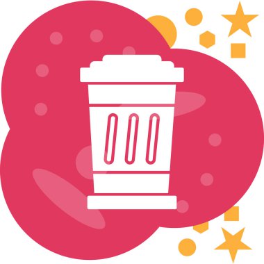 Bir bardak sıcak içeceğin vektör çizimi