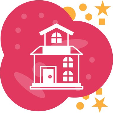 Ev. Web simgesi basit illüstrasyon