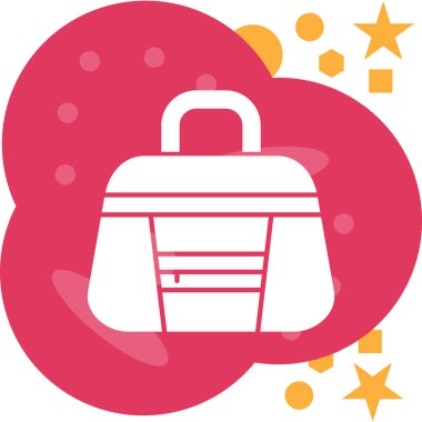 sırt çantası simgesi vektör illüstrasyonu