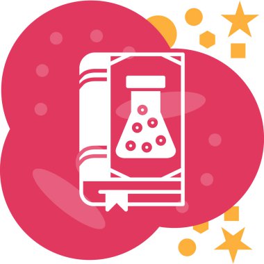 Bir kitabın vektör simgesi ve mataralı bir bardak.