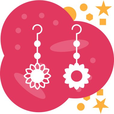 Bulut Ay ikonu vektör illüstrasyonu