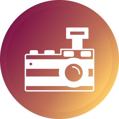 - Kamera. Web simgesi vektör illüstrasyonu