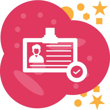 iş kartı simgesi, vektör illüstrasyonu