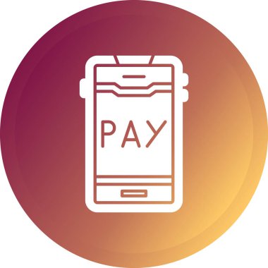 Mobil ödeme kutsal kişilerin resmi, vektör çizim