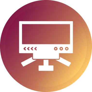 bilgisayar monitörü basit illüstrasyon