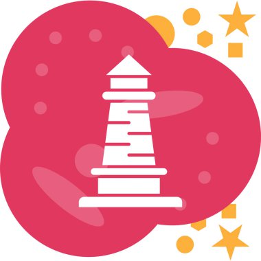 Havai fişekler. Web simgesi basit illüstrasyon